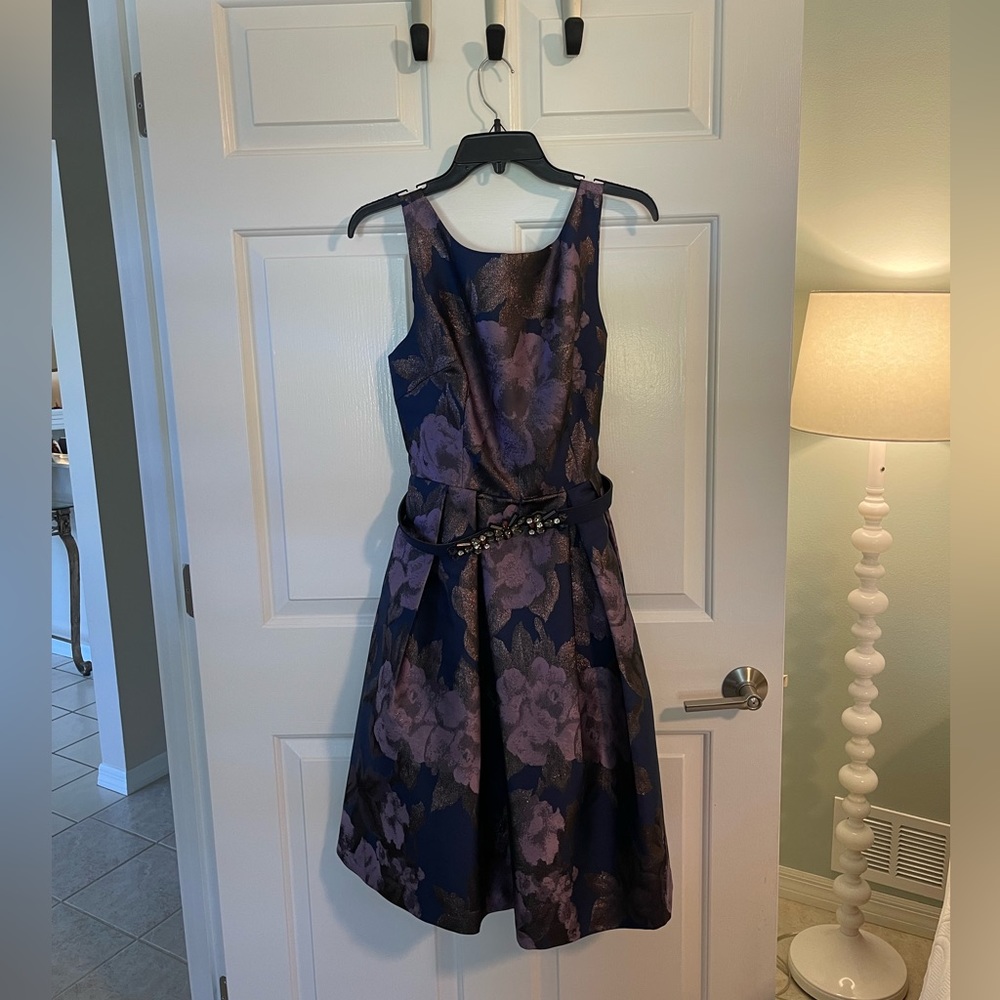 Purple Floral Formal Dress